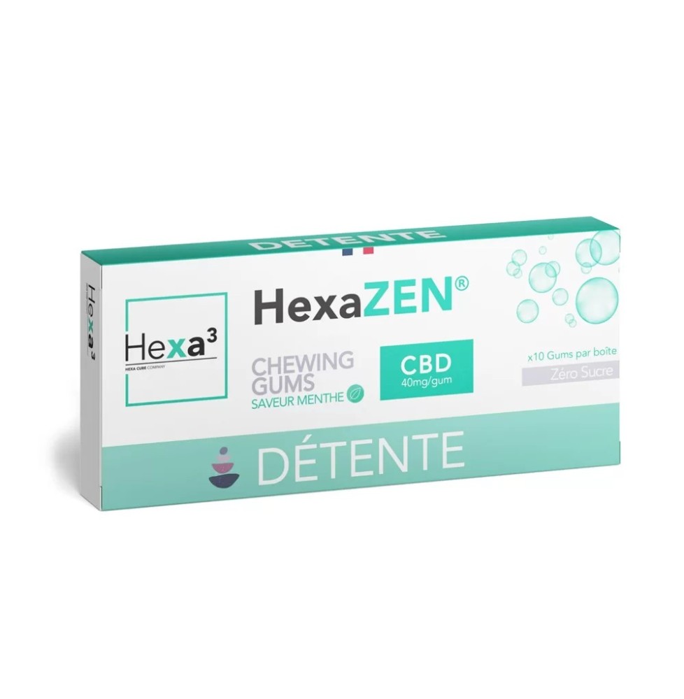Chewing Gum CBD Détente  -  Hexa3