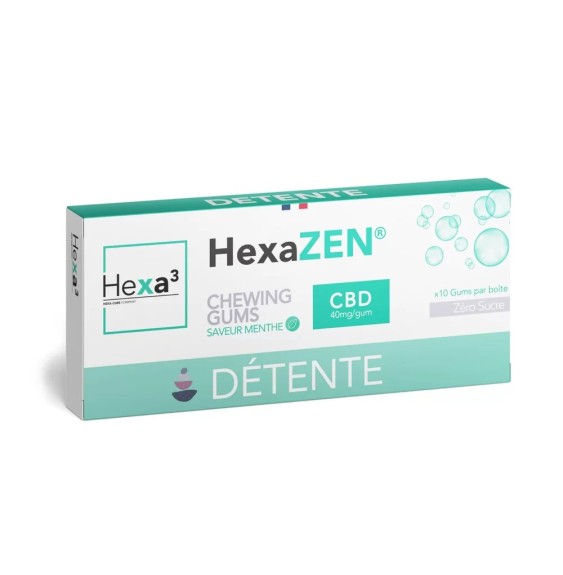 Chewing Gum CBD Détente  -  Hexa3